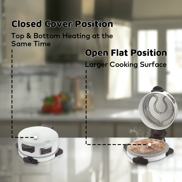 Green Lion Classic Bread Maker with Aluminum Alloy & Stainless Steel Material, 1.5m Power Cord, 100-240°C Temperature Control, Non-Stick Coating Plate, Dishwasher Safe – White