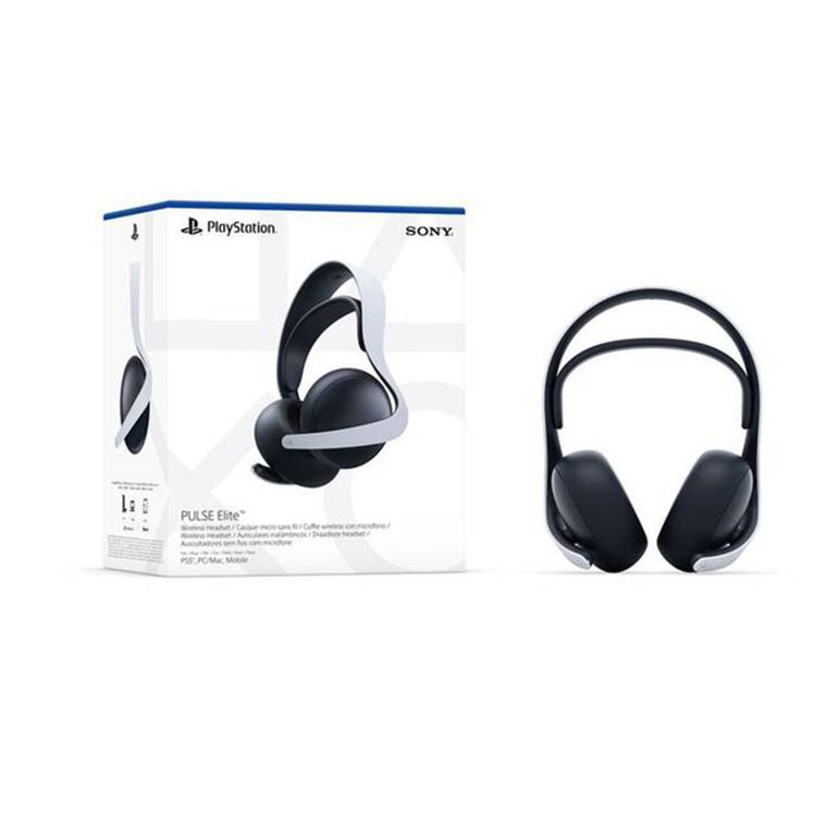 Sony PlayStation PULSE Elite Headset with AI-Assisted, Noise Cancellation, PlayStation Link USB Adapter, Charging Bracket, 30 Hours Battery Life - White