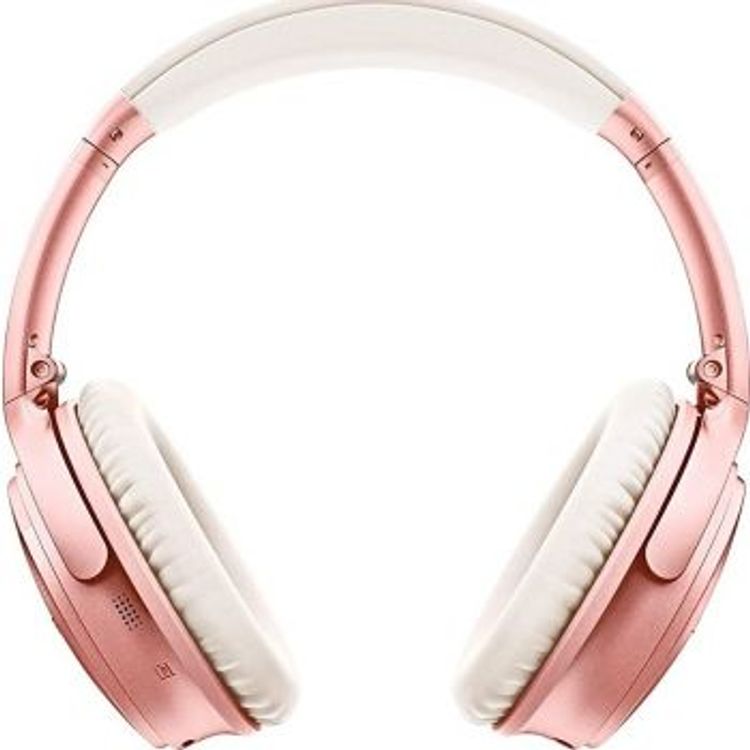 Bose Wireless Bluetooth Headphones with Active Noise Canceling, NFC, 20 Hours Playtime, 2 Hours Charging Time, Bluetooth & 3.5mm 1.2m Audio Cable Connectivity, 2400 to 2483.5 MHz Frequency, 90° Earpiece Swivel, 20dB Bluetooth Transmitter Power, Micro-USB Charging, LED Indicator - Rose Gold