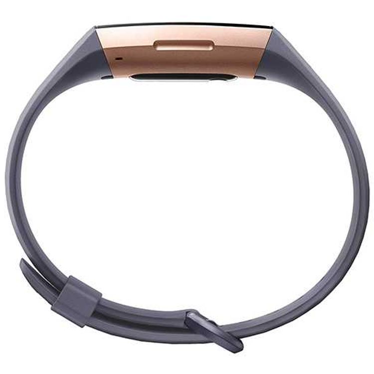 Fitbit FB409RGGY Charge 3 Fitness Wristband with Heart Rate Tracker - Rose Gold/Gray