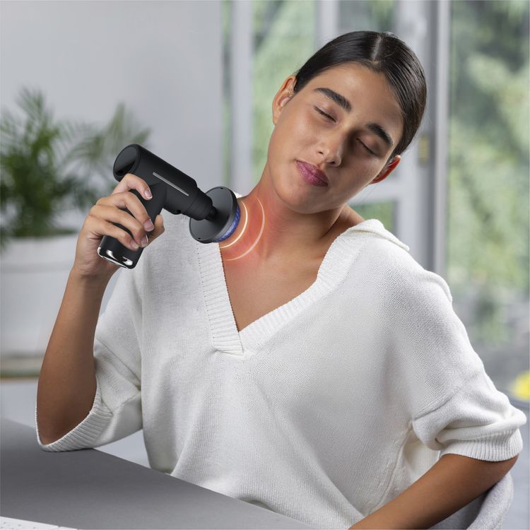 Green Lion Pulse Massage Gun with Digital Display, 2×Cooling & Heating Heads, 4×Massage Heads (Bullet, Ball, Metal Flat, U-Shaped), 45Min Working Time, 15Min Auto Shut-Off, 35-50°C Temperature Range, 3200RPM Brushed Motor, Ergonomic Design, Type-C Port, Hot & Cold Muscle Therapy - Black