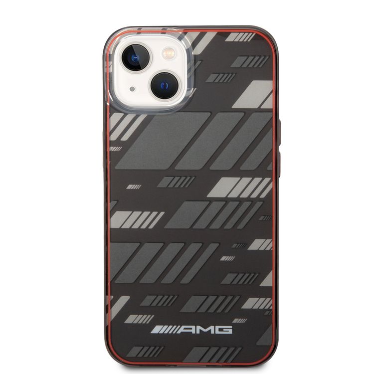 AMG Transparent Double Layer Case Expressive Graphic Design iPhone 14 Compatibility - Black