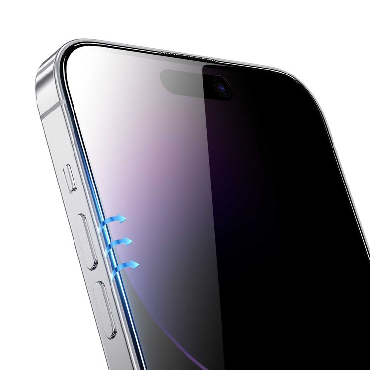 Green Lion 3D PET Pro Screen Protector for iPhone 15 Plus, Bubble Free, Blocked Side Viewing, Highly Responsive, Crystal Clear, Anti Fingerprint - Black