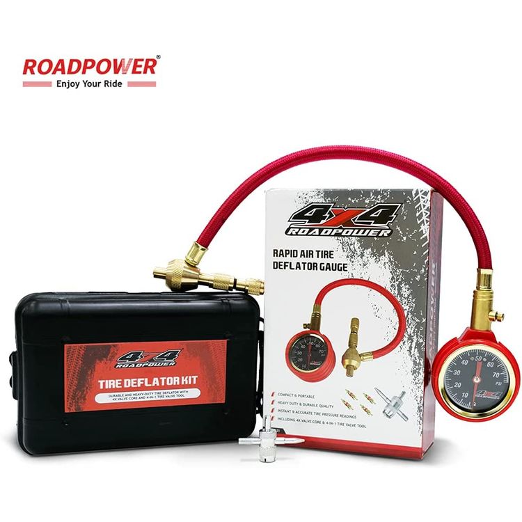 RoadPOWER Heavy Duty Rapid Tire Deflator Air Down Offroad Kit with Precision Release Button