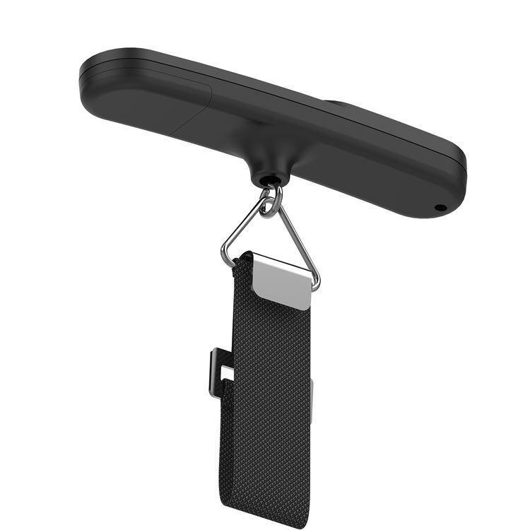 Porodo Lifestyle Accuscale High-Precision Luggage Scale with 50kg Max Load, 60 Seconds Auto Shut-Off, CR2032 Battery, Tare Function, Multi-Unit Conversion, High-Precision Gauge Sensor - Black