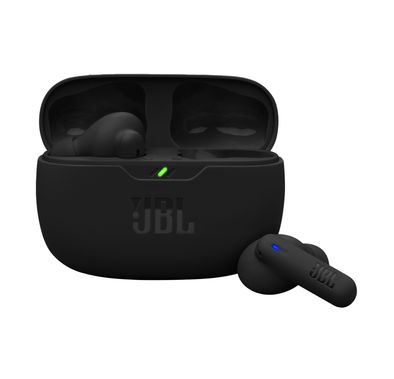JBL Wave Beam2 True Wireless Earbuds with ANC & Smart Ambient, Water & Dust Resistant, Seamless Bluetooth Pairing, Speed Charging, 40 Hours Battery Life, 4 Microphones, JBL Pure Bass Sound - Black