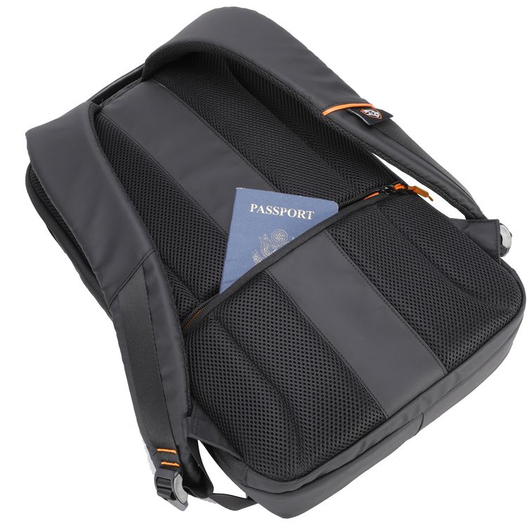 Porodo Gaming PU Laptop Backpack with USB-C Port, Up to 15" Laptop Compatibility, PD 20W, Water-Resistant, Multiple Pockets - Black