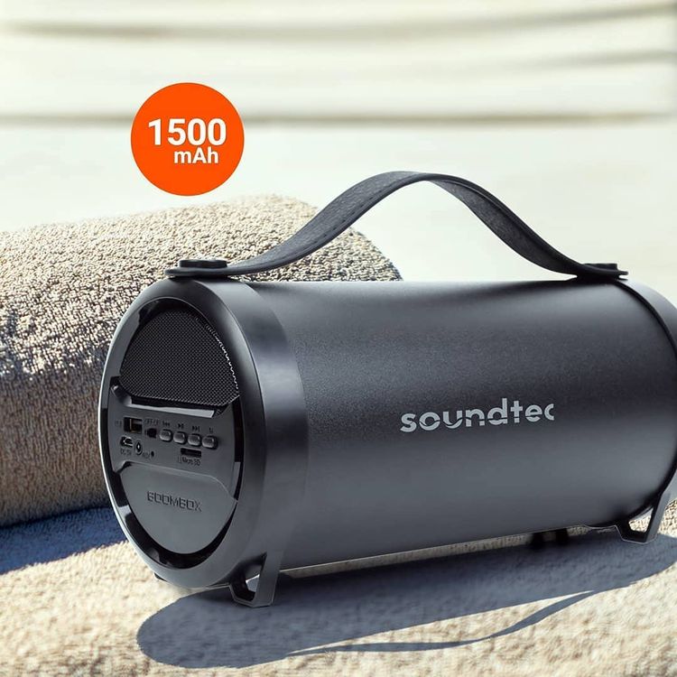 Porodo Portable Bluetooth Speaker, Soundtec Chill Compact Portable Wireless Speaker with Built-in Rechargeable Battery 1500mAh, Pure Sound, 6-hours Play Time, 10W Speaker Power,