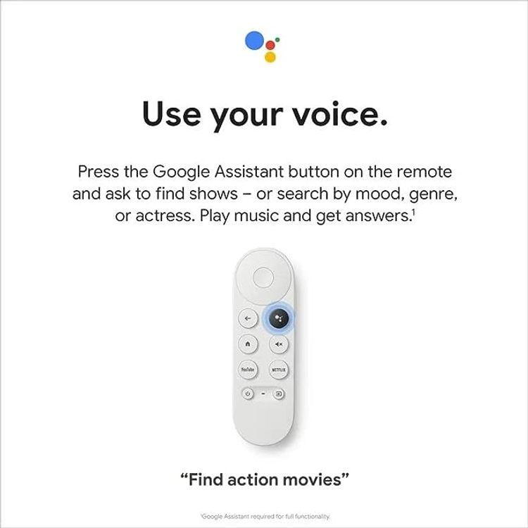 Google Chromecast HD with Google TV Remote - White