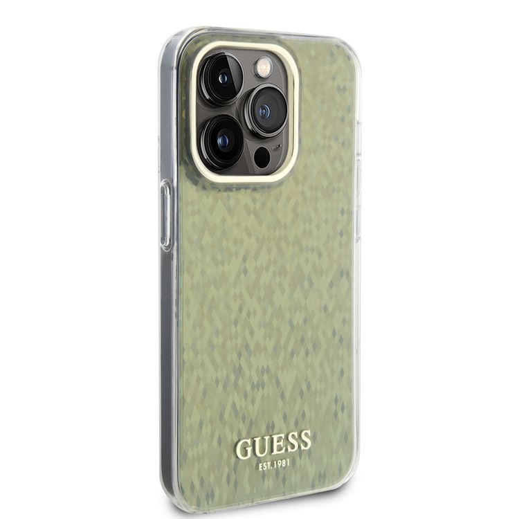 Guess IML Case with Faceted Mirror Disco Pattern - Gold - iPhone 15 Pro