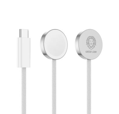 Green Lion Ultra Magnetic Charging Cable (Type-C Interface)3W for iWatch Series - White