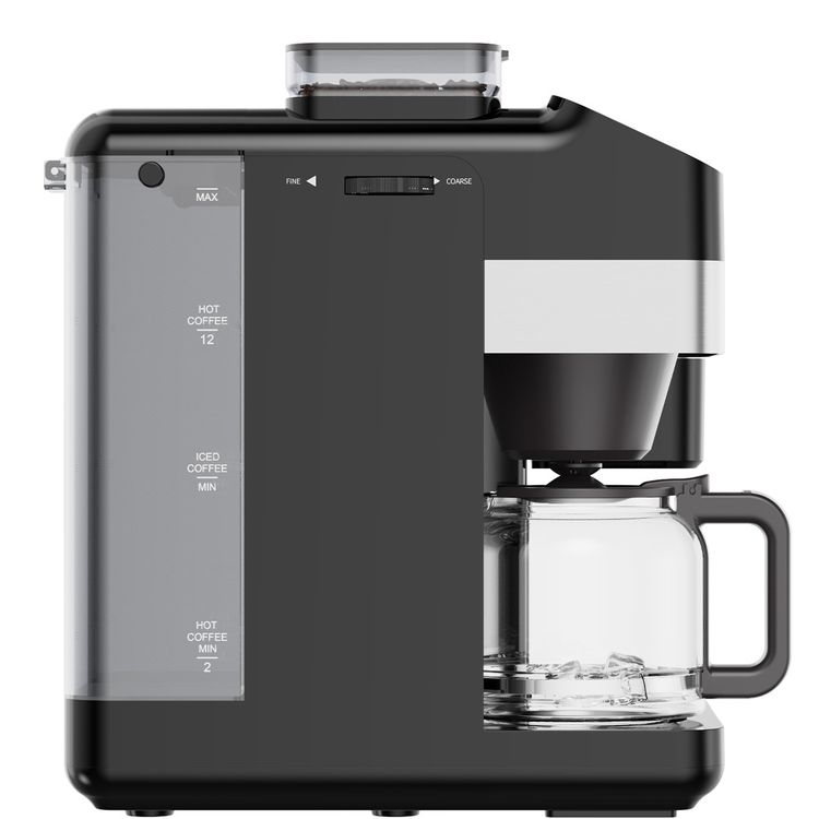 آلة صنع القهوة المثلجة والساخنة الأوتوماتيكية بالكامل من LePresso بسعة خزان مياه 2.6 لتر، إنتاج تلقائي للثلج، وظيفة الحفاظ على السخونة، إعدادات طحن قابلة للتخصيص، سعة صندوق حبوب 250 جرام، فلتر قهوة قابل للغسيل، لوحة تحكم باللمس بديهية - باللون الأسود
