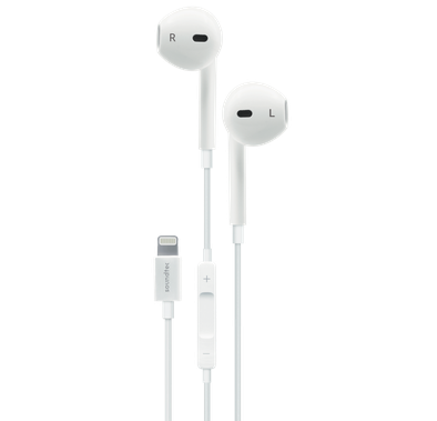 Porodo Soundtec Stereo Earphones 1.2m Compatible for iPho...