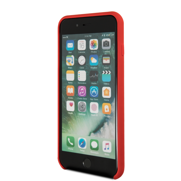 CG MOBILE Ferrari SF Silicone Phone Case Compatible for iPhone 8 / 7 Plus | Protective Mobile Case Officially Licensed - Red