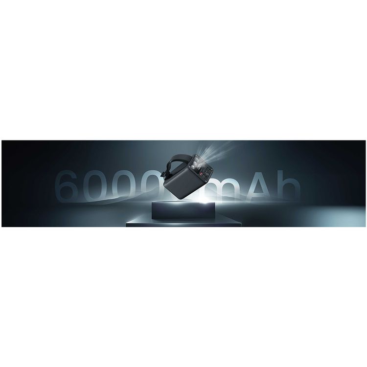 Green Lion Major 60,000 mAh Power Bank with LED Digital Display, Portable Rope, Short Circuit Protection, Over Voltage Protection, Over Charge Protection - Black