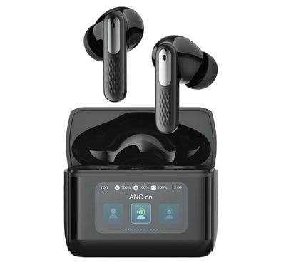 سماعات الأذن اللاسلكية الذكية من جرين ليون مع تقنية ANC وعلبة عرض ذكية، سعة بطارية علبة 500 مللي أمبير، نطاق نقل 10 أمتار، مقاومة للماء بمعيار IPX5 - اللون أرجواني