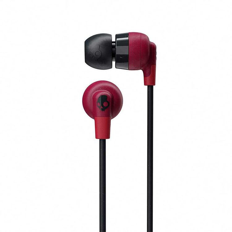 Skullcandy Ink'd+ Wireless In-Ear Earbuds with Microphone, Call, Track, & Volume Control, 8-Hours Battery Life + Rapid Charge, Bluetooth Headset with Activate Assistant - Moab Red/Black