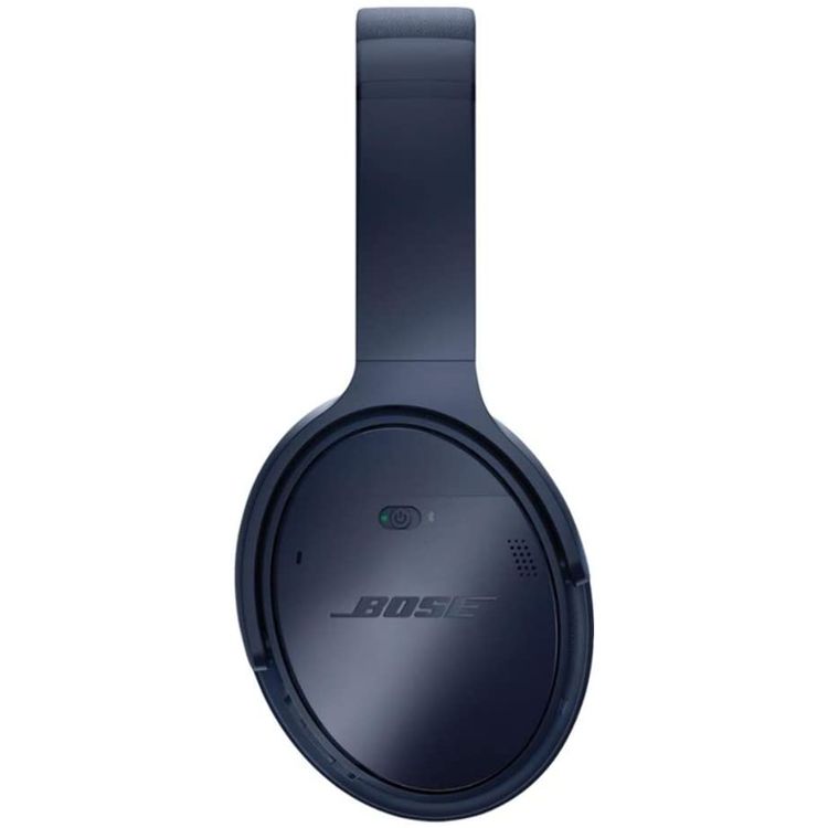 Bose Wireless Bluetooth Headphones with Active Noise Canceling, NFC, 20 Hours Playtime, 2 Hours Charging Time, Bluetooth & 3.5mm 1.2m Audio Cable Connectivity, 2400 to 2483.5 MHz Frequency, 90° Earpiece Swivel, 20dB Bluetooth Transmitter Power, 30.5cm Micro-USB Charging Cable, LED Indicator - Blue
