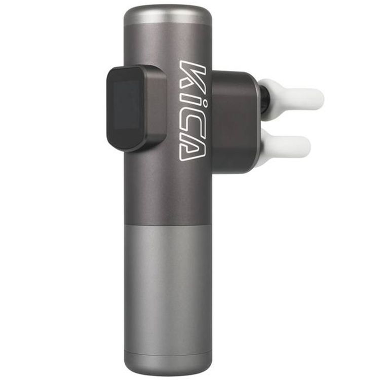 Kica Pro Massage Gun with Dual Head Massage, Up to 20 Hours Working Time, 10 Adjustable Intensity Levels, 10mm Stroke Length, Dual 2600RPM, 3 Massage Modes - Gray