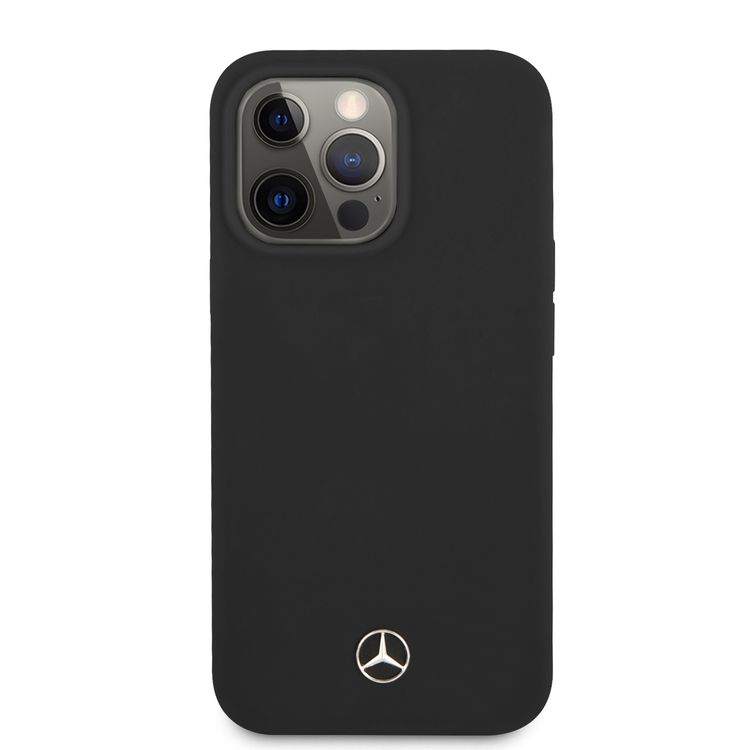 CG MOBILE Mercedes Benz Liquid Silicone Case with Microfiber Lining Compatible for iPhone 13 Pro Max (6.7") Anti-Scratch, Easy Access to All Ports, Drop Protection & Shock Absorption Back Cover Suitable with Wireless Charging Officially Licensed