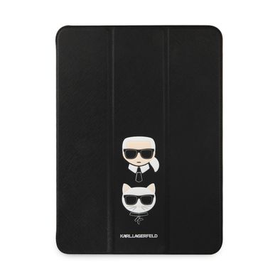 Karl Lagerfeld PU Saffiano Choupette Head Folio Case for iPad 11" - Black