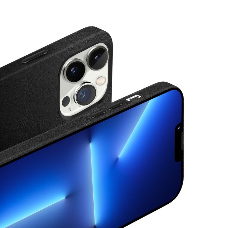 Green Lion Vegan Leather Case for iPhone 13 Pro Max ( 6.7" ),  Easy Access to All Ports, Anti-Scratch, Sweat & Waterproof, Shock-Absorption & Drop Protection - Black