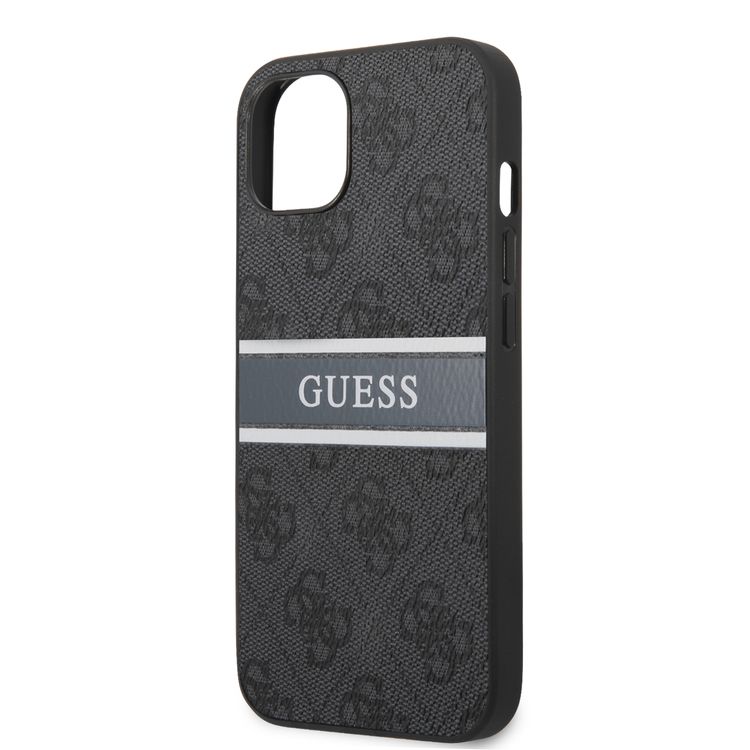 CG MOBILE Guess 4G PU Leather Case with Printed Stripe Compatible for iPhone 13 Mini (5.4") Anti-Scratch, Easy Access to All Ports, Shock Absorption