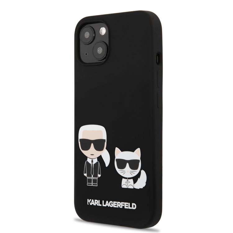 CG MOBILE Karl Lagerfeld Liquid Silicone Case Karl & Choupette Compatible for iPhone 13 Pro Max (6.7") Anti-Scratch, Easy Access to All Ports, Drop Protection & Shock Absorption