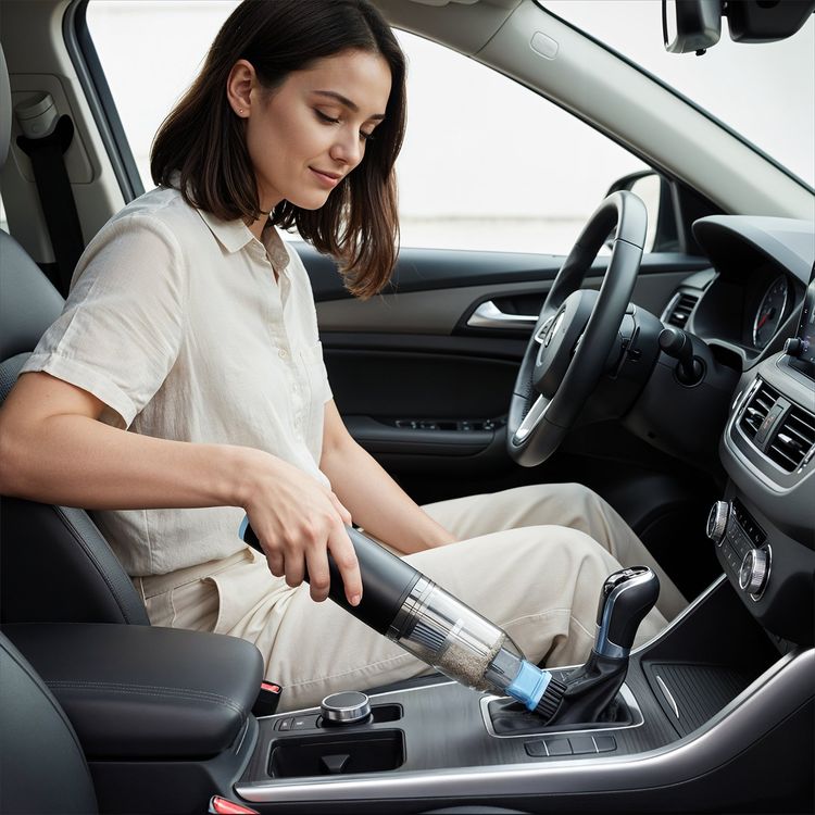 Powerology Turbovac 8-in-1 Handheld Vacuum & Air Duster, 2 Speed Modes, 85W Rated Power, 15-20 Minutes Operating Time, 75dB Noise Level, LED SOS Lightning, Washable HEPA Filter, USB-C Fast Charging - Black