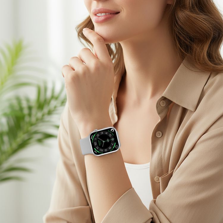 Green Lion Ultimate 41 Smart Watch with Smart Health Tracking, Dynamic Island, Bluetooth Calling, Gesture Operation, Wide-View Display, Sleep Tracking, Crystal Clear Calls on Your Wrist, 3D Animated Interface, Wellness Insights, Multi-Sport Tracking Modes, Bluetooth Version 5.4 - Silver