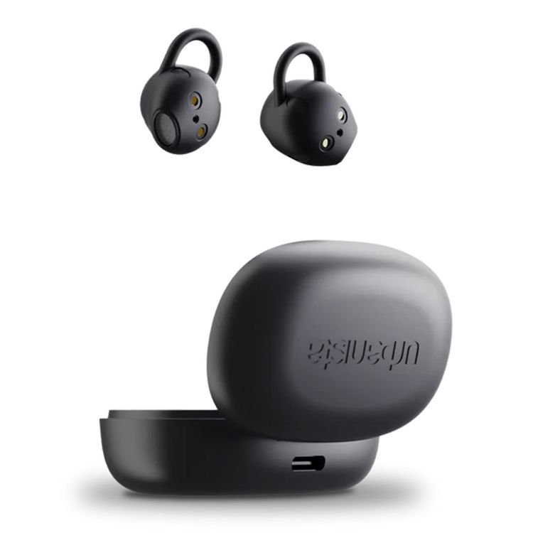 Urbanista Lisbon True Wireless Earbuds, Touch Controls, Compact Size, Siri and Google Voice Assistant, Up to 27 Hours Playtime, 2 Bluetooth Class, ≤10 m Bluetooth Range - Midnight Black