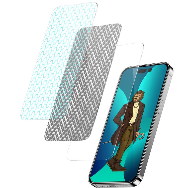 Green Lion 3D Curved Tempered Glass for iPhone 14 Pro Max - Clear