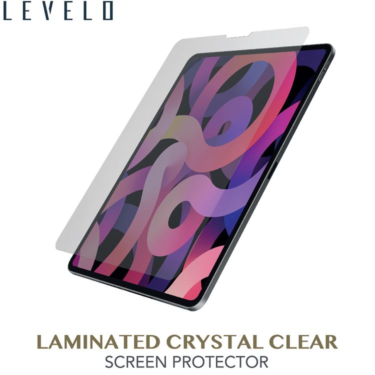 Levelo Laminated Crystal Clear Screen Protector iPad Air 10.9" / iPad Pro 11" - Clear