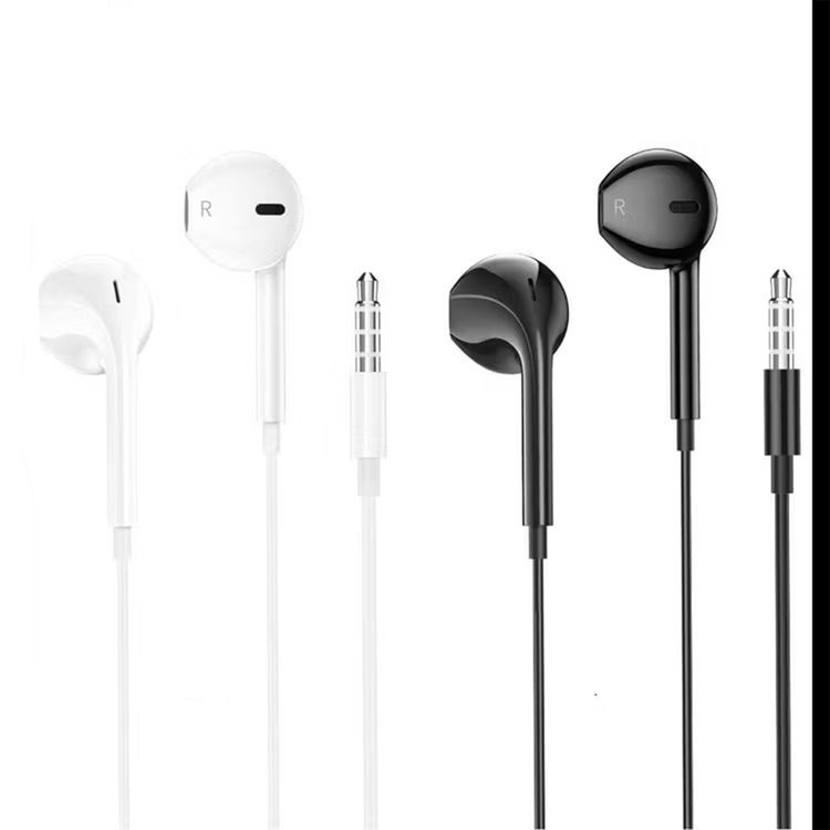 Green Lion Stereo Earphones with Built-in Microphone, 14mm Speaker, 1.2m Cable Length, 3.5mm Audio Jack, Control Buttons - Black