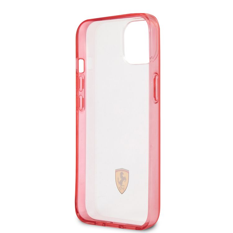 CG MOBILE Ferrari Transparent Case Print Logo Compatible for iPhone 13 Pro Max (6.7") Scratches Resistant, Easy Access to All Ports, Drop & Shock Absorption Protective Back Cover Suitable with Wireless Charging Officially Licensed