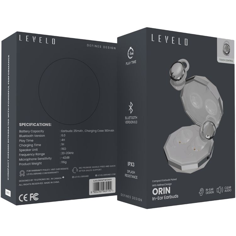 Powerology Savai Open-Ear Clip-On Earbuds with Omnidirectional Microphone, 5.5 Hours Play Time, 300mAh Battery Case Capacity, Bluetooth Version 5.4, 3.5 Hours Talk Time, 10m Transmission Range, Smart Touch Control, Voice Assistant, Ergonomic Fit, Ultra-Lightweight Design - White