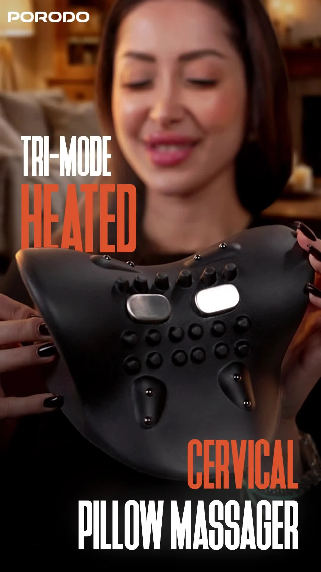 Tri-Mode Heated Cervical Pillow Massager, Warm Wave Board - Black | UAE (PDLFSTBZ02BK)