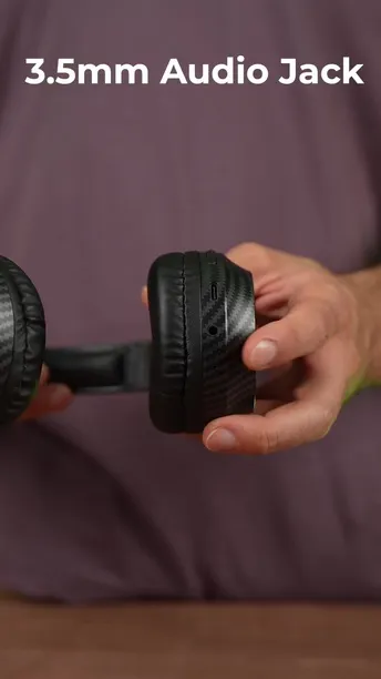 Green Lion Carbon Beat Headphones, 5.3 Bluetooth Version , 25 Hours of Playing time, 10 m Maximum Range, Input Microphone, AUX Support