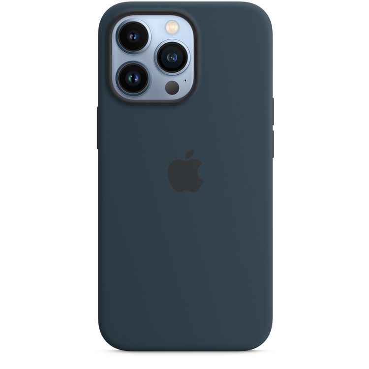Apple Silicone Case with MagSafe Compatible for iPhone 13 Pro (6.1") – Abyss Blue