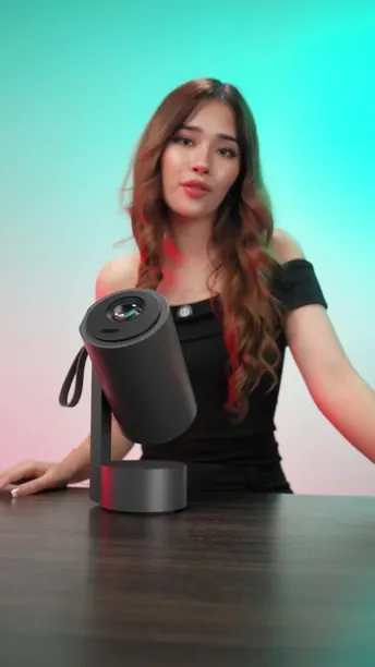 Porodo Full HD Portable Smart Projector in UAE | 1080p Resolution, 2 Hours Battery Life - Gray | (PDETK12GY)