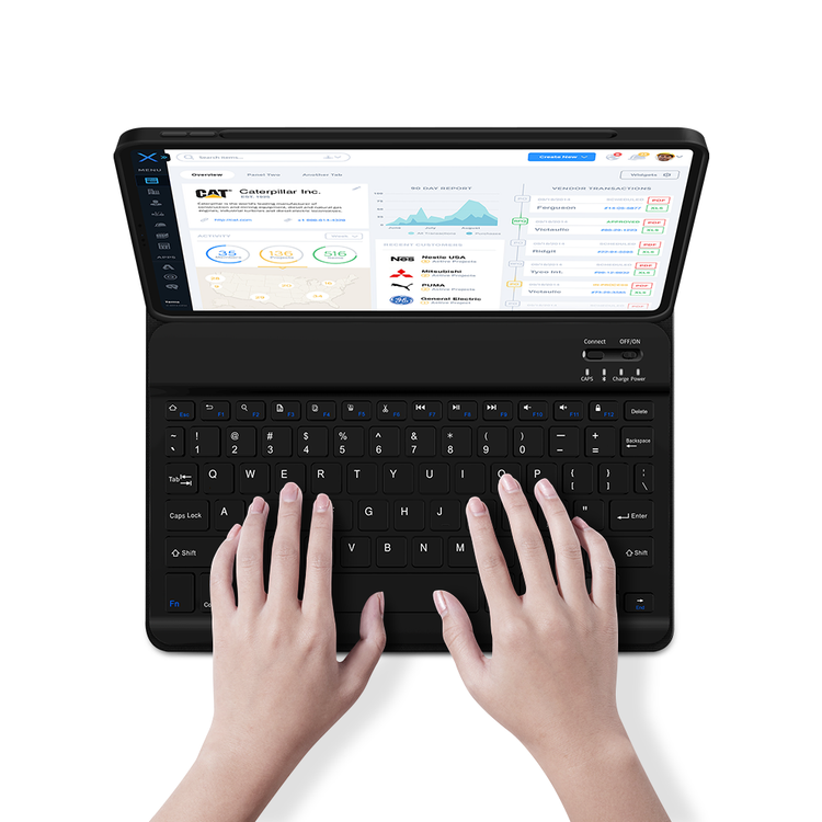 Green Lion Premium Leather Case with Detachable Wireless Keyboard ( English/Arabic ) & Pencil Slot, 360 Protection, Foldable Closing for Apple iPad Pro 12.9" 2020 - Black