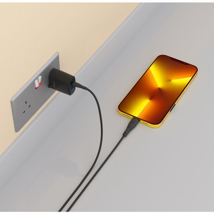 Pawa PVC 20W Data & Quick Charging USB-C to Lightning Cable 1.2m/4ft - Black