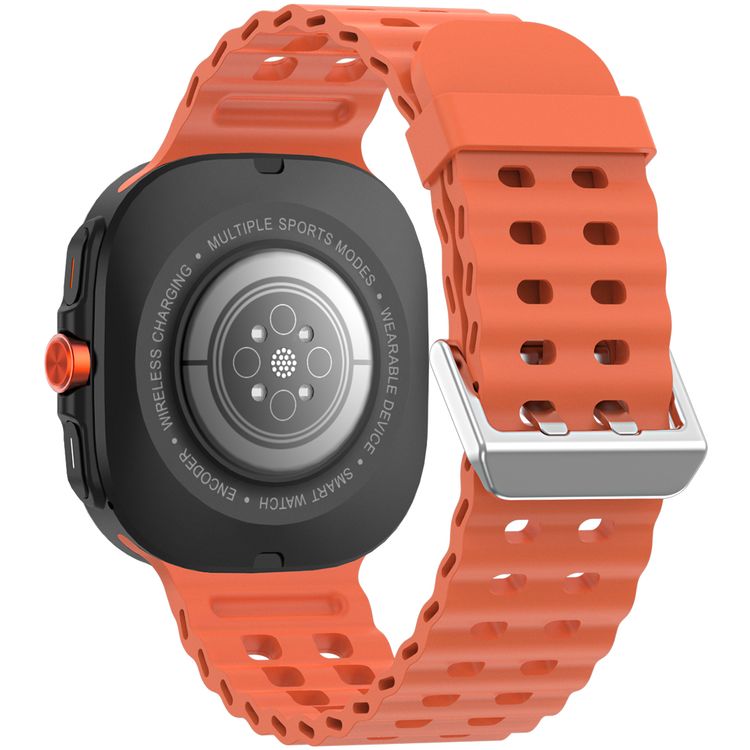 Green Lion Strive Smart Watch with 1.52" IPS Display, Bluetooth Version 5.3, IP65 Waterproof, 5 Days Working Time, Health Monitoring, Sport Modes, 150mAh Battery Capacity, Wireless Charging Type, 2-3 Hours Charging Time, LED Torch, Remote Capture - Orange