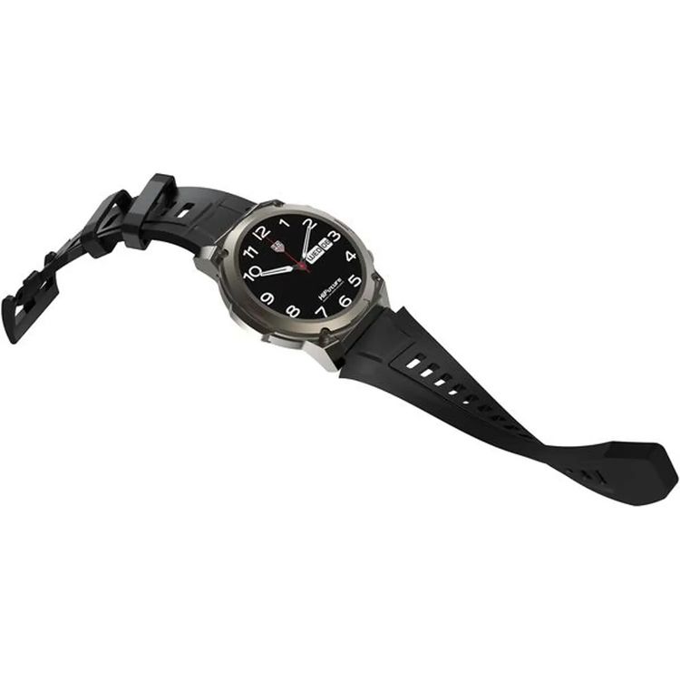 HiFuture FutureGo Mix 2 Smart Watch with Always-On Display, Bluetooth Version 5.3, Up to 12 Days Battery Life, 1.43" AMOLED Display, Fourth Gen Sensor, Responsive Touch Interface, Metallic Frame, Quick Pairing - Black