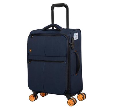 it Luggage Lykke Soft Case Trolley, Expandable Polyester, 8 Spinner Wheels, TSA Lock - Navy