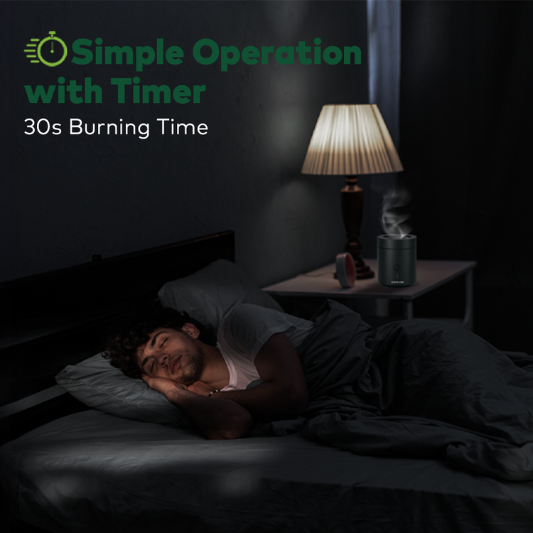 مبخرة بخور الكثبان الرملية من جرين ليون بسعة بطارية 2000 مللي أمبير، مادة PA66 والنايلون، درجة حرارة تسخين 300-400 درجة مئوية، وقت شحن 2 ساعة، منفذ شحن من النوع C، رائحة قوية، ملقط متضمن - أسود