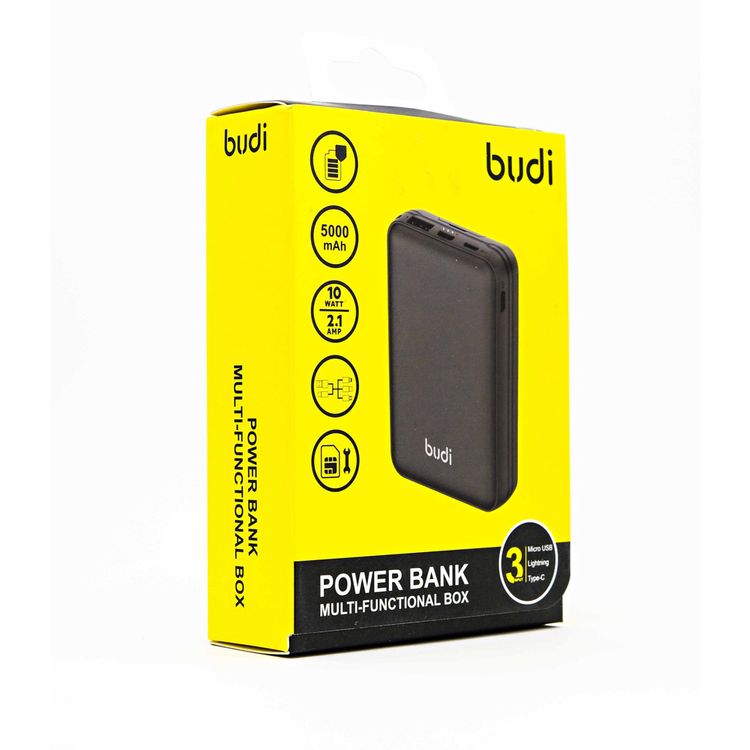 Budi Multi Functional Box 10W PowerBank - Black