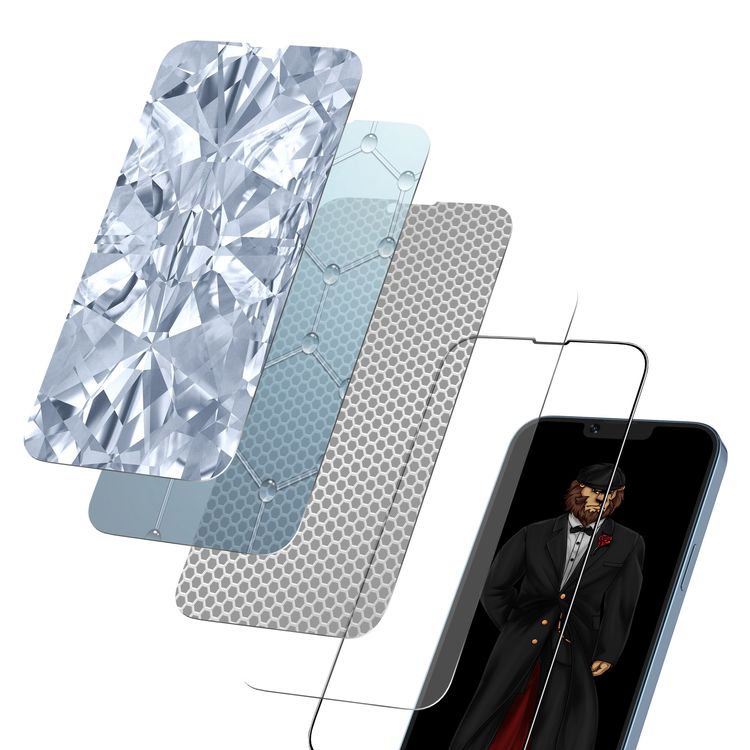 Green Lion 3D Privacy Scratch Free Round Edge Glass Screen Protector for iPhone 13 Pro Max ( 6.7" ),  Anti-Scratch - Non-Breakable Edges - Anti-Peeping Screen Guard Protector  - Black