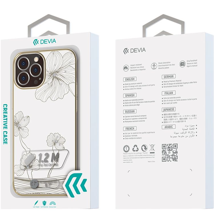 Devia 355462-GBK Crystal Flora Series Case for iPhone 13 Pro Max ( 6.7  ) - Gun Black