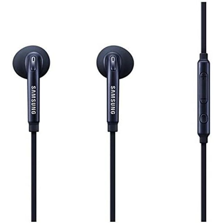 Samsung Hybrid In-ear Fit Earphones with Microphone, ( Ear Tip & Ear Wing Tip ) Wired Headset with High-quality Sound, 3.5mm Headphone Connector, 1.2m Cable - Black